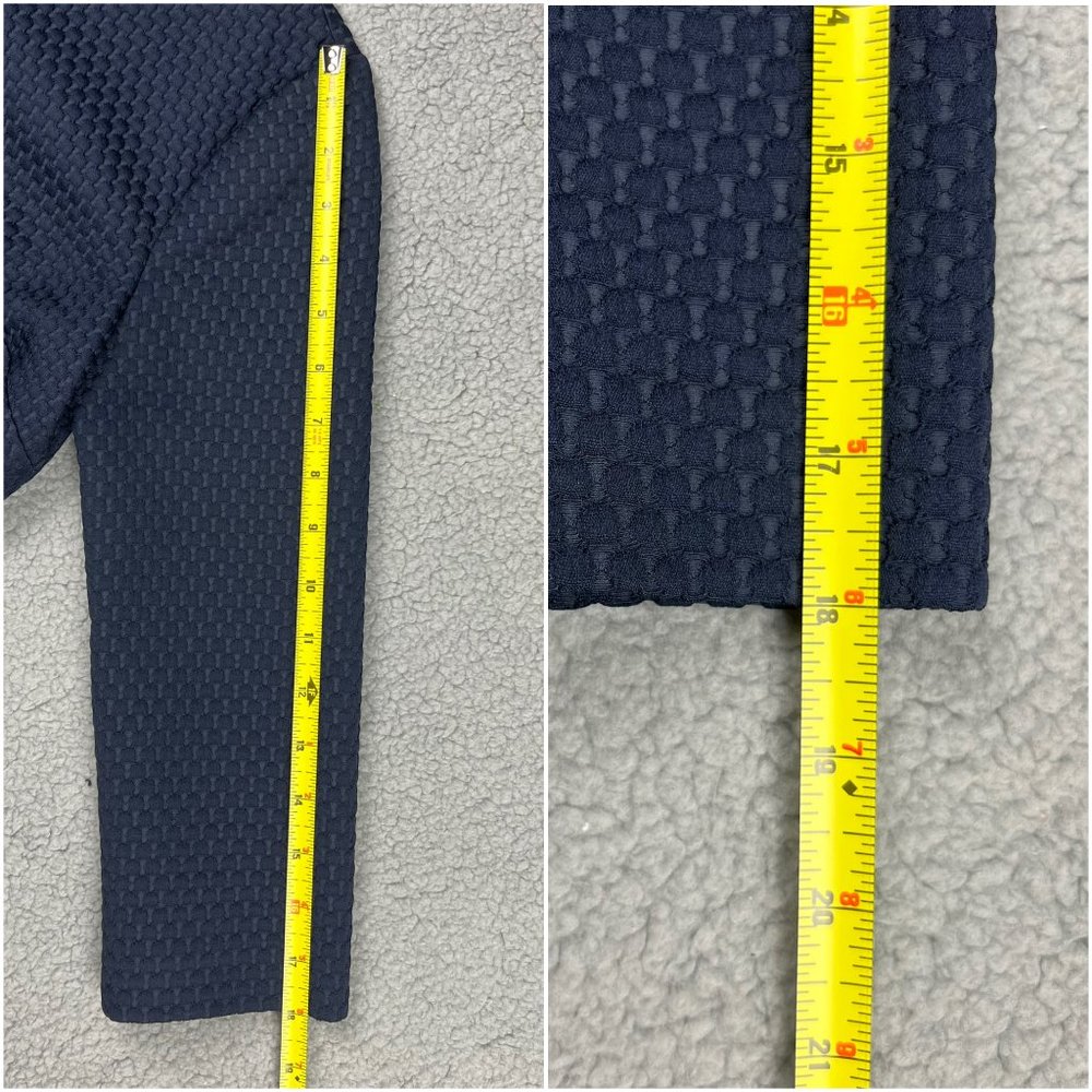J Crew Sheath Dress Women 4 Navy Blue Work Portfolio Office Matelasse Workwear - Picture 11 of 12